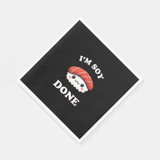 I'm Soy done Kawaii Sushi Serviette (Ecke)