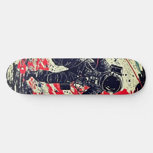 Im Space Skateboard verloren: Retro Fantasy Art (Horizontal)
