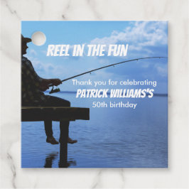 Im Spaß Sunset Fisherman zum 50. Geburtstag Geschenkanhänger