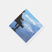 Im Spaß Sunset Fisherman zum 50. Geburtstag Serviette (Ecke)