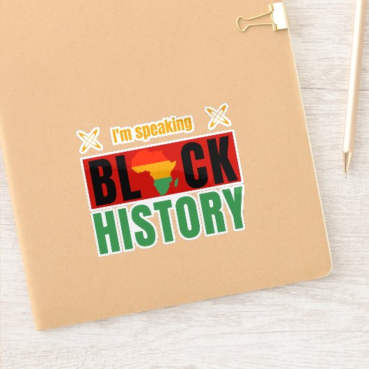 I'm Speaking Black History Month Teacher Aufkleber (Notizbuch)