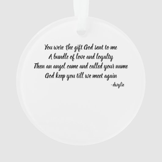 Im Speicher - Schwarzes Labor - anpassbare Gedenks Ornament (Rückseite)