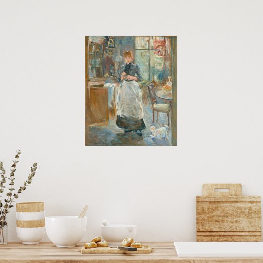 Im Speisesaal - Berthe Morisot Kunst Poster (Küche)