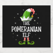 Im Spitz Elf Familie Matching Group Christ Schaumweinetikett (Einzelnes Label)