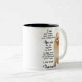 im Spitz sarkastische Grafik, sehr hund äh Zweifarbige Tasse (VorderseiteRechts)