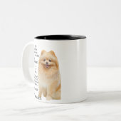 im Spitz sarkastische Grafik, sehr hund äh Zweifarbige Tasse (Vorderseite Links)