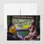 Im sri-lankischen Zug Postkarte (Vorne/Hinten)