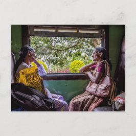 Im sri-lankischen Zug Postkarte