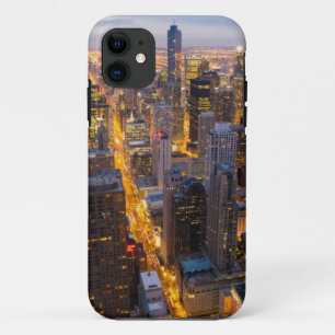 Im Stadtzentrum gelegene Chicago-Skyline an der iPhone 11 Hülle