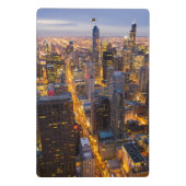 Im Stadtzentrum gelegene Chicago-Skyline an der Mini Klemmbrett (Rückseite)