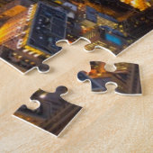 Im Stadtzentrum gelegene Chicago-Skyline an der Puzzle (Seite)