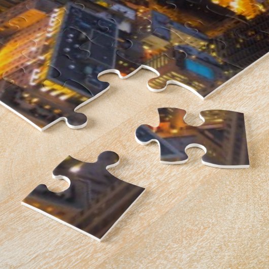 Im Stadtzentrum gelegene Chicago-Skyline an der Puzzle (Seite)