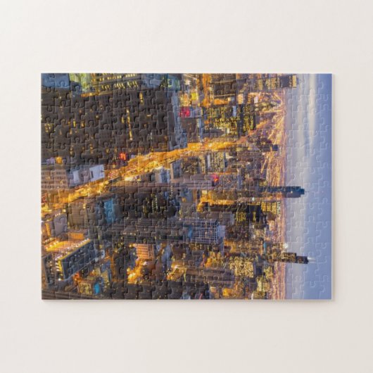 Im Stadtzentrum gelegene Chicago-Skyline an der Puzzle (Horizontal)