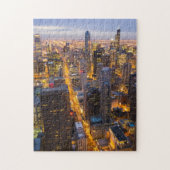 Im Stadtzentrum gelegene Chicago-Skyline an der Puzzle (Vertikal)