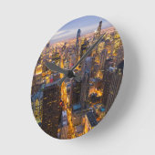 Im Stadtzentrum gelegene Chicago-Skyline an der Runde Wanduhr (Winkel)