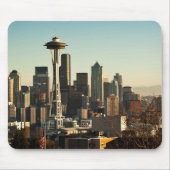 Im Stadtzentrum gelegene Seattle-Skyline und Mousepad (Vorne)