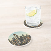 Im Stadtzentrum gelegene Seattle-Skyline und Untersetzer (Seite)