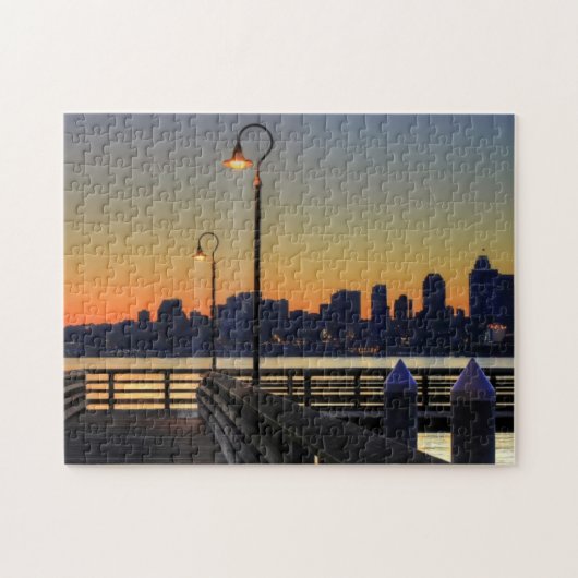 Im Stadtzentrum gelegene Skyline Seattles Puzzle (Horizontal)