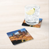 Im Stadtzentrum gelegene Stadt-Ansicht Rechteckiger Pappuntersetzer (Vor Ort)