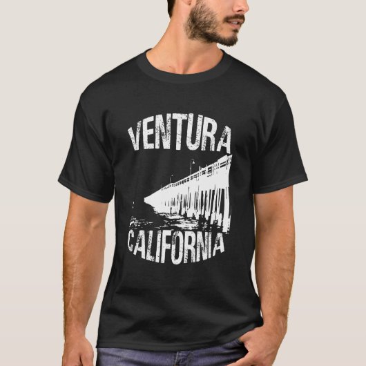 Im Stadtzentrum gelegener Grungy Pier u. Strand T-Shirt (Vorderseite)