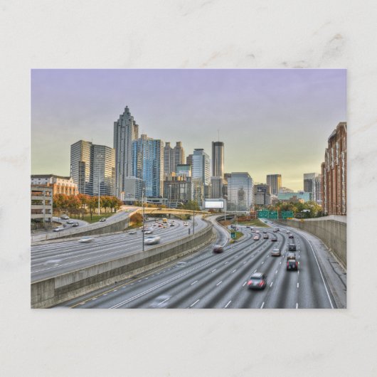 Im Stadtzentrum gelegenes Atlanta Postkarte (Vorderseite)