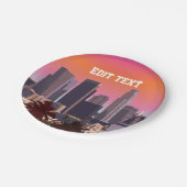 Im Stadtzentrum gelegenes Los Angeles - Pappteller (Schrägansicht)