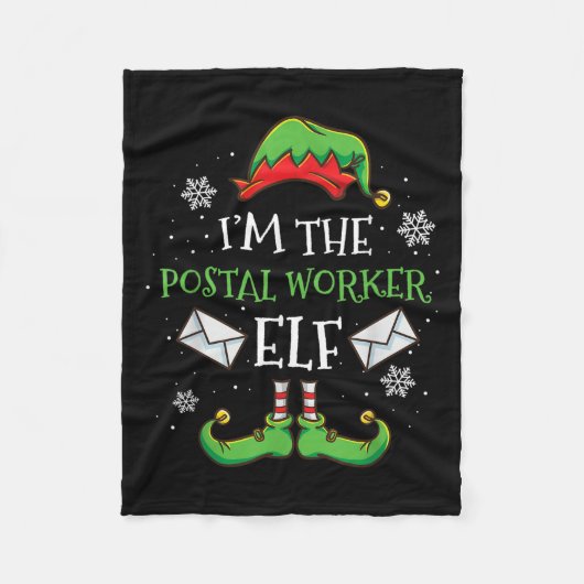 Im Stal Worker Elf Weihnachten Fleecedecke (Vorderseite)