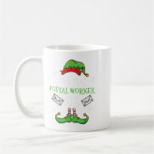 Im Stal Worker Elf Weihnachten Kaffeetasse (Links)