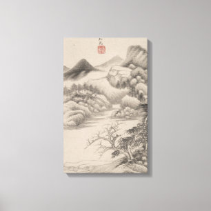 Im Stil verschiedener alter Meister   B&W Leinwanddruck