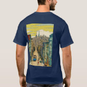 im Stil von Tin-Tin-Comicen, lebhafte Farben T-Shirt (Rückseite)