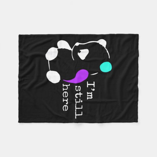 I'm Still Here - Semicolon Gift Suicide Prevention Fleecedecke (Vorderseite (Horizontal))