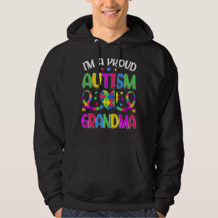 Im Stolz Autismus Oma Autismus Bewusstsein Puzzle Hoodie