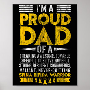 Im stolz Vater von Spina Bifida Warrior Motivieren Poster