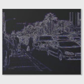 Im Straßenverkehr schwarz mattes Packpapier (Flach)