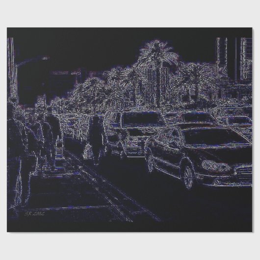 Im Straßenverkehr schwarz mattes Packpapier (Flach)