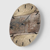 "I'm Stuck" another brick in the wall Große Wanduhr (Winkel)