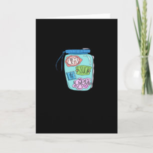 Im Stuck On You Aufkleber Minimales Liebesdesign  Karte