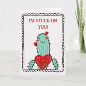 I'm Stuck On You Funny Kids Valentine's Day Karte (Vorderseite)
