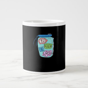 Im Stuck On You Sticker Minimales Liebesdesign Jumbo-Tasse