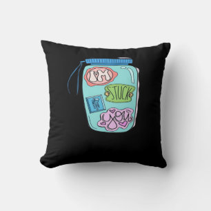 Im Stuck On You Sticker Minimalistisches Liebesdes Kissen