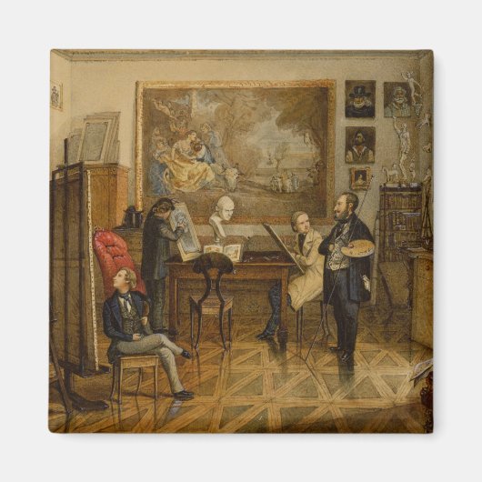 Im Studio von Miklos Barabas Magnet (Vorne)