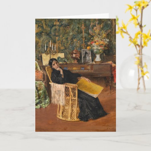 Im Studio | William Merritt Chase Karte (Gelbe Blume)