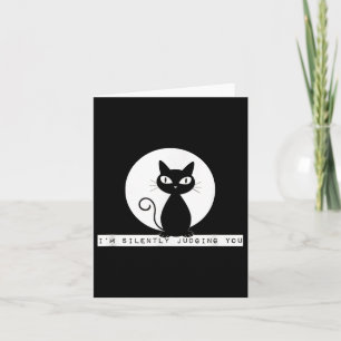 Im stumm beurteilen Sie Cat Stare Meme Funny Judgm Karte