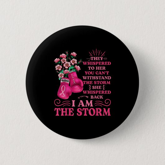 Im Sturm Boxkrieger rosa Ribbon Frauen Brea Button (Vorderseite)