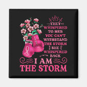 Im Sturm Boxkrieger rosa Ribbon Frauen Brea Magnet (Vorne)