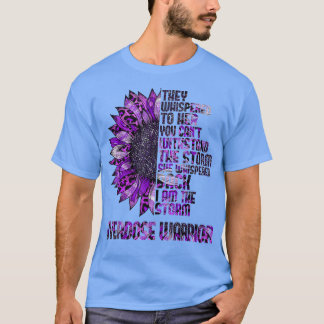 Im Sturm Sonnenblume Lila Ribbon Überdosierungswar T-Shirt