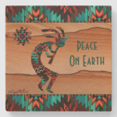 Im Südwesten von Kokopelli spielen Steinuntersetzer (Vorderseite)