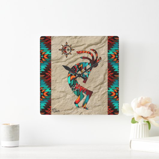 Im Südwesten von Kokopelli spielt die Uhr der Flan (Zuhause)