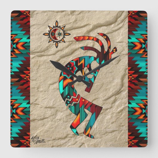 Im Südwesten von Kokopelli spielt die Uhr der Flan (Vorderseite)