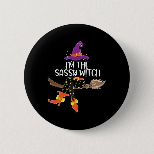 Im Sy Hexe Halloween Matching Group Kostüm Button (Vorderseite)